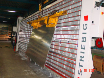 Handling steel panels
